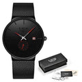 ezy2find mens watches Black red / CHINA Quartz Clock Sports Men Watch Top Brand Luxury Famous Dress Fashion Watches Male Unisex Ultra Thin Wrist watch Para Hombre