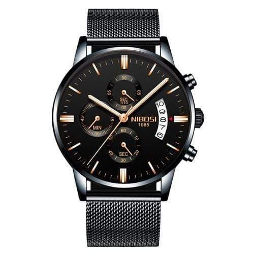ezy2find mens watches Black RoseHand Alloy Men Watches Luxury Famous Top Brand Men's Fashion Casual Dress Watch Military Quartz Wristwatches Saat