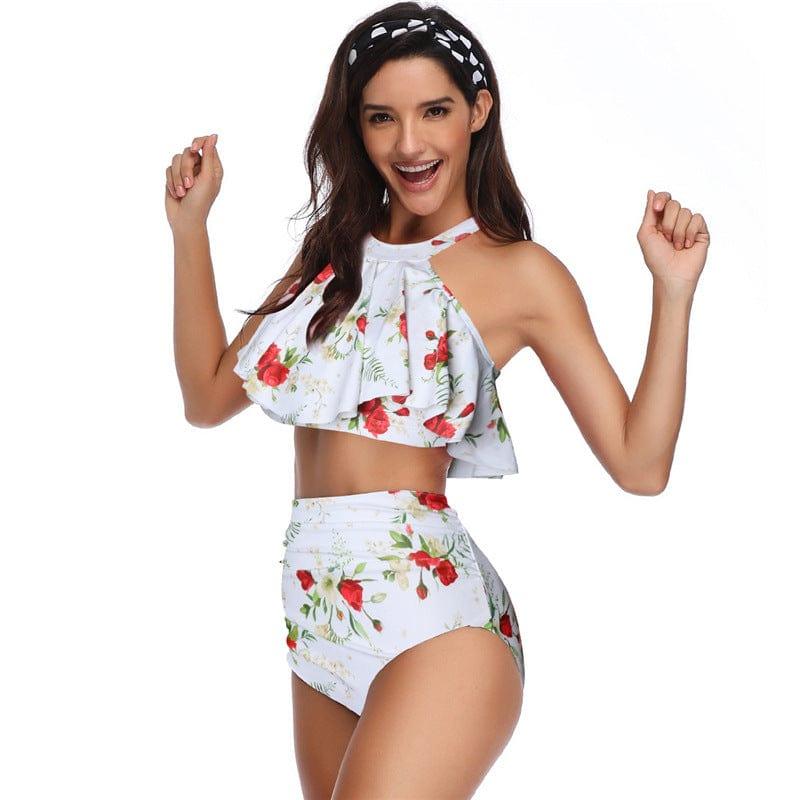 ezy2find mother daughter bathers Flower / Adult / M baby girls women swimsuit