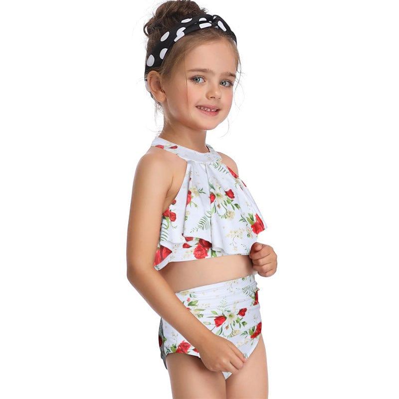ezy2find mother daughter bathers Flower / Child / 104 baby girls women swimsuit