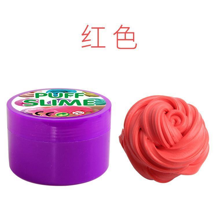ezy2find mud sticky clay like goo 100ML bright red Cotton PUFF SLIME DIY slime mud clay mud stabby decompression vent toys factory outlet