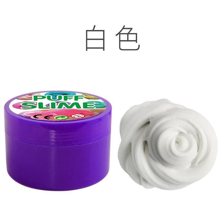 ezy2find mud sticky clay like goo 100ML cream white Cotton PUFF SLIME DIY slime mud clay mud stabby decompression vent toys factory outlet