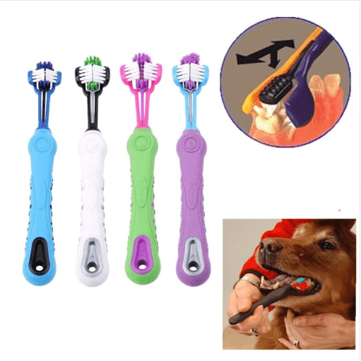ezy2find pet tooth brush 1 random color toothbrush pet plush dog brush in addition to bad breath tartar dental care dog cat cleaning supplies