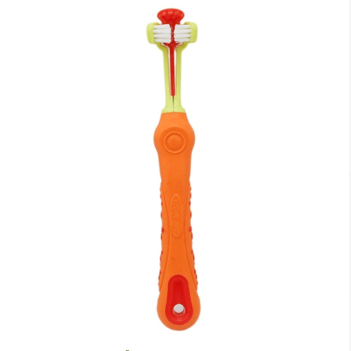 ezy2find pet tooth brush Orange 1 random color toothbrush pet plush dog brush in addition to bad breath tartar dental care dog cat cleaning supplies