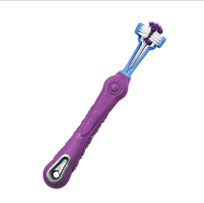ezy2find pet tooth brush Purple 1 random color toothbrush pet plush dog brush in addition to bad breath tartar dental care dog cat cleaning supplies