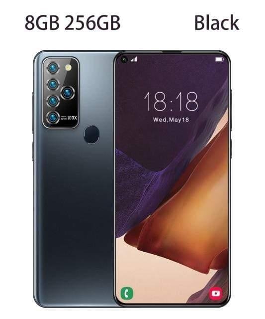 ezy2find Phone EU Plug / 8GB 256GB  black / China Global Version Galay Note25+ 7.2inch New MediaTek Smartphone 12 512GB 8 512GBROM Android 10.0 2020 New Mobile Phone In Stock
