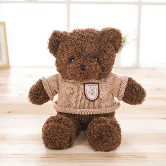 ezy2find plush toys Dark brown / 35 The factory sells cute plush toys, sweaters, teddy bear dolls, festival gifts wholesale customization