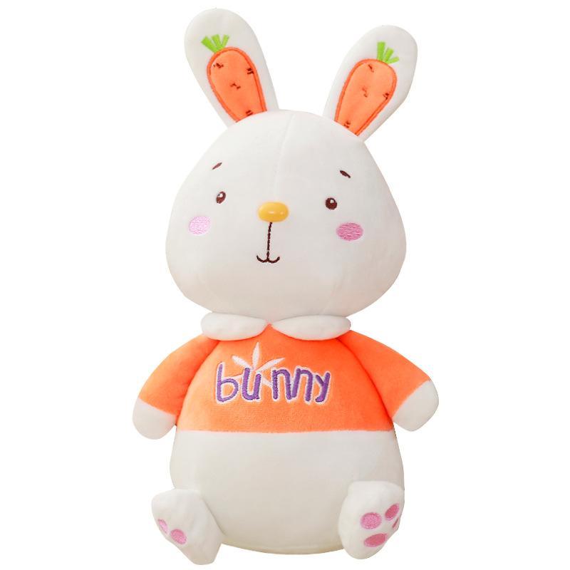 ezy2find plush toys Orange rabbit / 60 New cartoon embroidered white collar pig dolls, plush toys, large rabbit dolls, girlfriend gifts