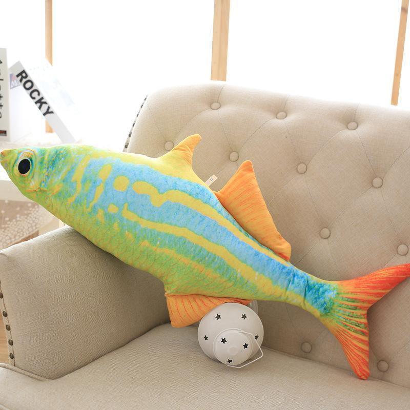 ezy2find plush toys Picture color / 120 Deep sea fish cartoon doll plush toys color fish washable pillow children's birthday gift