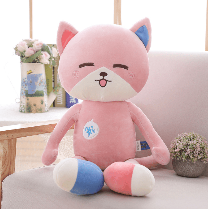 ezy2find plush toys Pink / 70cm 1pc 40/50/70cm 3 Patterns Kawaii Hello Kitten Plush filled smile Cat cushion Baby sleep doll appease toys Boutique Birthday Gift