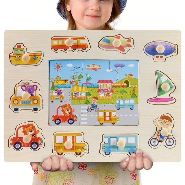 ezy2find puzzels A19 30cm Wooden Toys Jigsaw Puzzle Hand Grab For Kid Early Educational Toys Alphabet And Digit 3D Puzzle Learning Education Toys