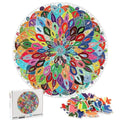 ezy2find puzzle Colorful Puzzle-Blooming Color-1000 Pieces Color Challenge Blue Board Round Jigsaw Puzzles