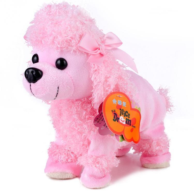 ezy2find remote control toy Pink dog Children's toys, plush toy dog sonic electric remote control machine intelligent electronic pet toy dog Benben dance