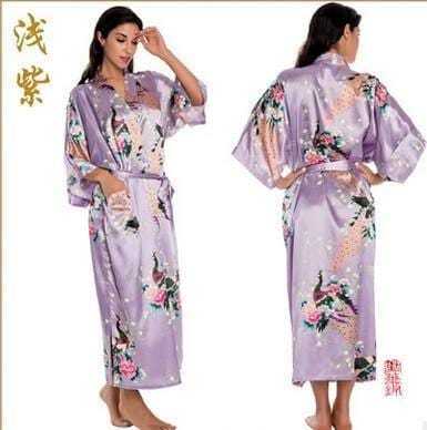 ezy2find robe As the photo show 2 / S RB015 Satin Robes for Brides Wedding Robe Sleepwear Silk Pijama Casual Bathrobe Animal Rayon Long Nightgown Women Kimono XXXL
