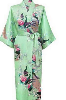 ezy2find robe As the photo show 5 / S RB015 Satin Robes for Brides Wedding Robe Sleepwear Silk Pijama Casual Bathrobe Animal Rayon Long Nightgown Women Kimono XXXL
