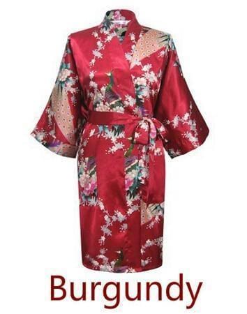 ezy2find robe As the photo show 9 / S RB015 Satin Robes for Brides Wedding Robe Sleepwear Silk Pijama Casual Bathrobe Animal Rayon Long Nightgown Women Kimono XXXL
