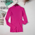 ezy2find Rose Red / One Size Bornladies Autumn Winter Basic Turtleneck Knitting Bottoming Warm Sweaters 2022 Women&#39;s Pullovers Solid Minimalist Cheap Tops