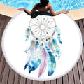 ezy2find Round Beach towel 3style / 150x150cm Round dream catcher printed beach towel