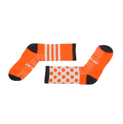 ezy2find Running socks Gray orange dots / L Men's and Women's Riding socks running basketball in the tube wear socks