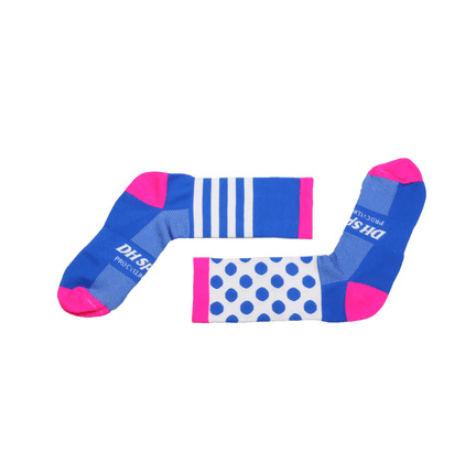 ezy2find Running socks Pink blue dot / S Men's and Women's Riding socks running basketball in the tube wear socks