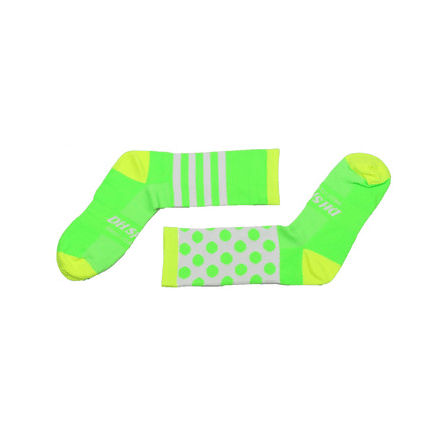 ezy2find Running socks Yellow green dot / L Men's and Women's Riding socks running basketball in the tube wear socks