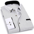 ezy2find shirt SH219 / Asian S Label 38 2020 Men Fashion Casual Long Sleeved Printed shirt Slim Fit Male