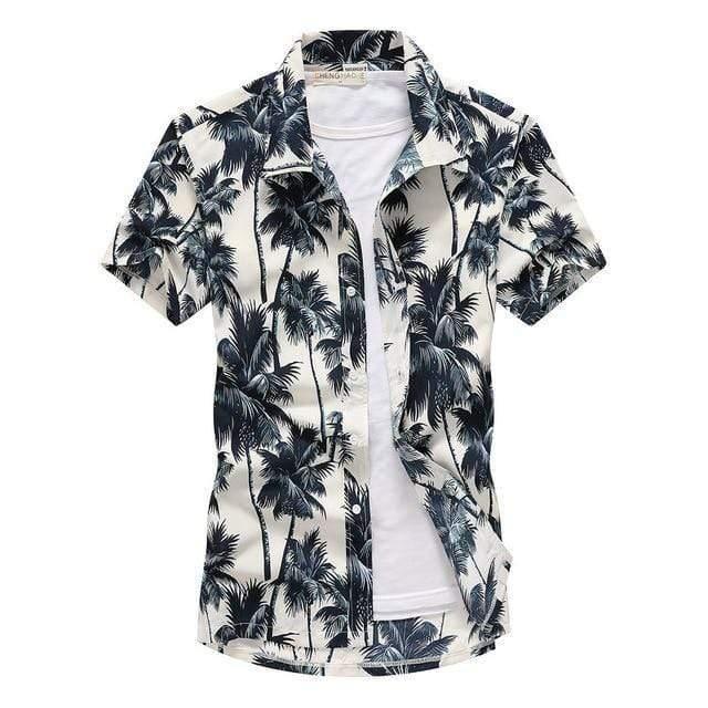 ezy2find shirts Asian Size 1 / M 2019 Fashion Mens Short Sleeve Hawaiian Shirt Fast drying Plus Size