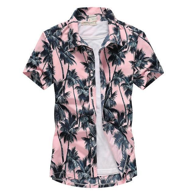 ezy2find shirts Asian Size 2 / M 2019 Fashion Mens Short Sleeve Hawaiian Shirt Fast drying Plus Size