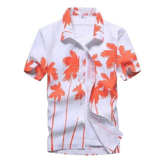 ezy2find shirts Asian Size 5 / M 2019 Fashion Mens Short Sleeve Hawaiian Shirt Fast drying Plus Size