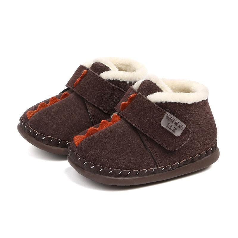 ezy2find shoe Dark brown / 18 Children's Cotton-padded Shoes Boy Winter Infants Slippers Plus Fleece Girls Snowshoes