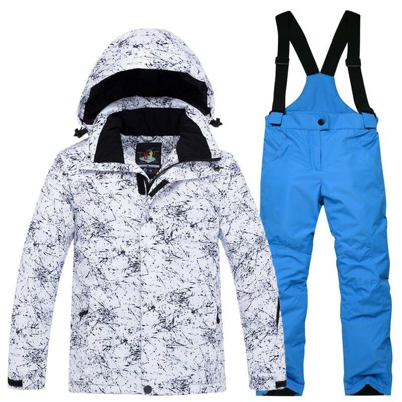 ezy2find Ski Clothing White blue / XL Children's ski suit