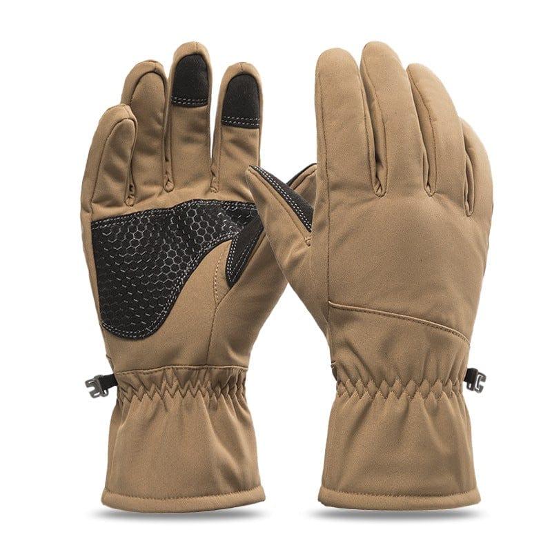 ezy2find Ski Gloves Coffee ski / XL Outdoor winter sports plus velvet padded ski gloves