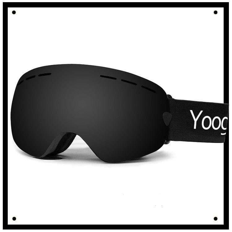ezy2find Ski Googles Black Adult double-layer ski goggles