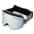 ezy2find Ski Googles Black frame silver Cylindrical magnet ski goggles double anti-fog ski glasses
