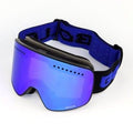ezy2find Ski Googles Blue film Cylindrical magnet ski goggles double anti-fog ski glasses