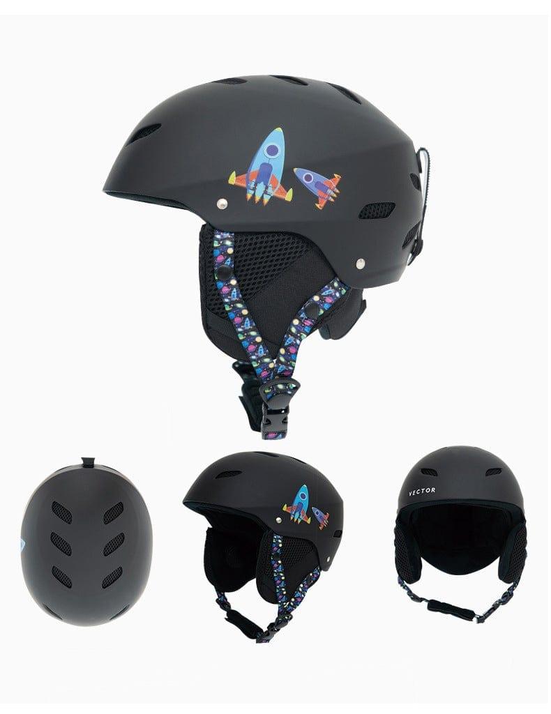ezy2find Ski helmet Black interstellar Child ski protective helmet