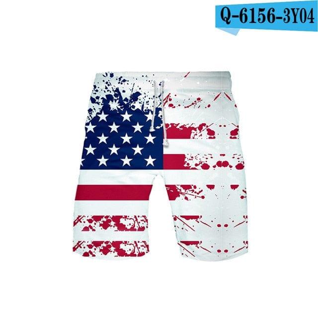 ezy2find Skull Eagle USA Flag 3D Board Shorts Trunks Summer New Quick Dry Beach Swiming Shorts Men Hip Hop Short Pants Beach clothes