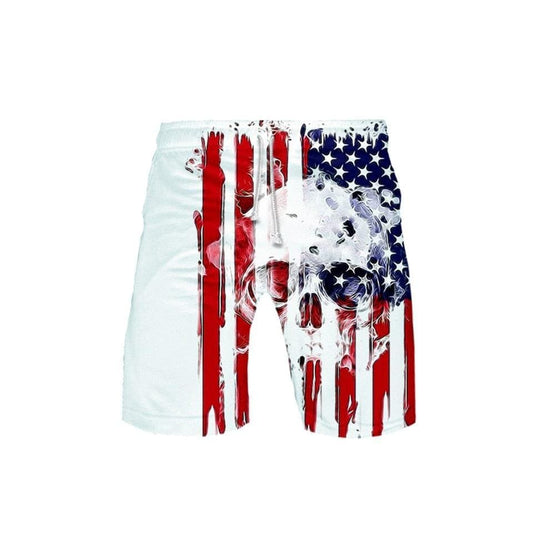 ezy2find Skull Eagle USA Flag 3D Board Shorts Trunks Summer New Quick Dry Beach Swiming Shorts Men Hip Hop Short Pants Beach clothes