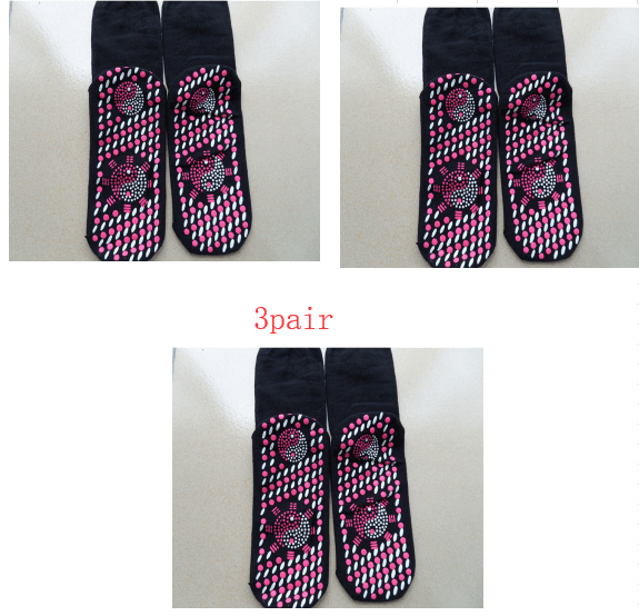 ezy2find SOCKS Black 3 pc Magnetic Therapy Self-heating Health Socks