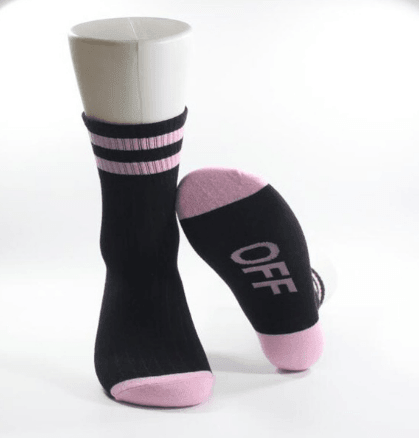 ezy2find SOCKS Pink Cotton socks striped style sports tube socks