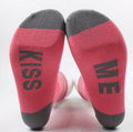 ezy2find SOCKS Pink gray Cotton socks striped style sports tube socks
