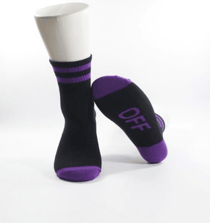 ezy2find SOCKS Purple Cotton socks striped style sports tube socks