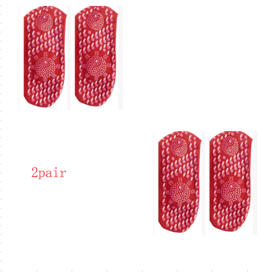 ezy2find SOCKS Red 2pc Magnetic Therapy Self-heating Health Socks