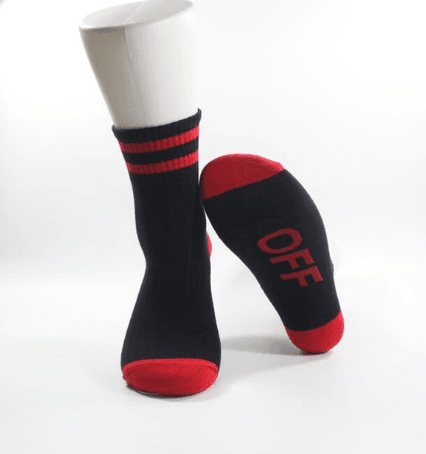 ezy2find SOCKS Red Cotton socks striped style sports tube socks