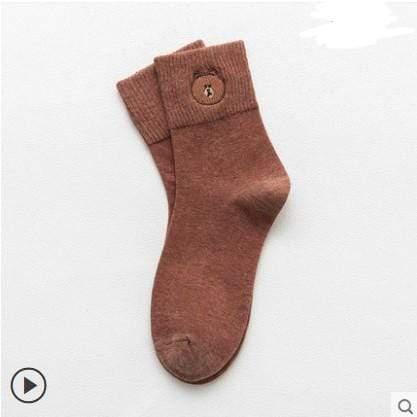 ezy2find Socks Red / Q4 pairs College wind wild cute cotton socks