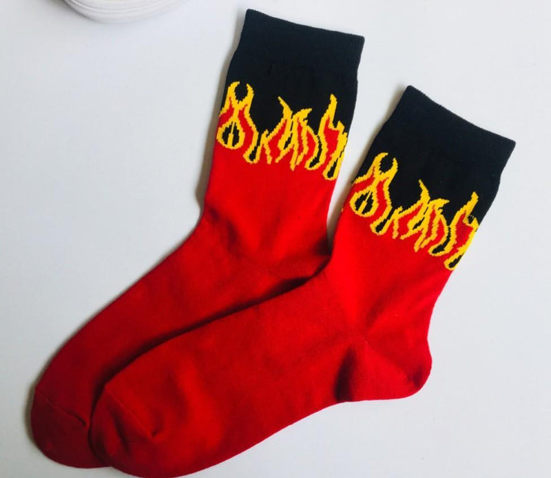ezy2find SOCKS red / Uniform code Tide brand flame socks