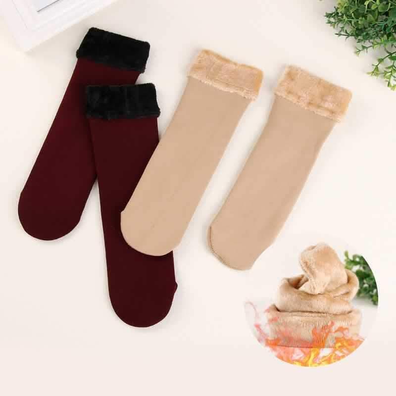 ezy2find SOCKS Women's Thickened Floor Socks Fleeced Warm Nylon Socks