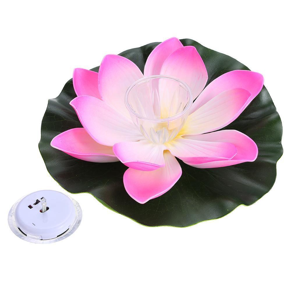 ezy2find solar floating light Pink Floating water solar lantern LED lotus wishing lamp colorful floating water lamp pool decorative lamp