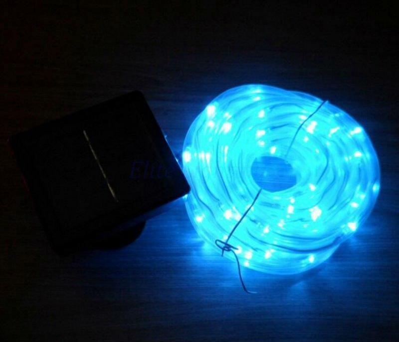 ezy2find Solar Garden Light Blue12M Solar tube lamp string LED copper wire