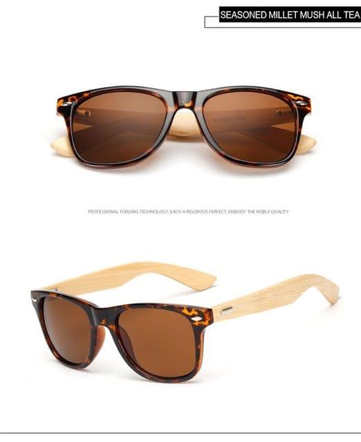 ezy2find Sun Glasses C Wood Bamboo Sunlasses for Women Men Wooden Sun Lasses